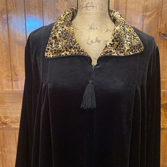Vintage Cinema Etoile Black Long Robe 2X - Picture 5 of 9